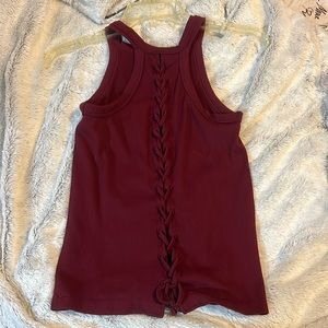 Burgundy tank top